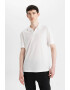 DeFacto Tricou polo texturat - Pled.ro