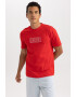 DeFacto Tricou regular fit cu imprimeu text - Pled.ro