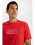 DeFacto Tricou regular fit cu imprimeu text - Pled.ro