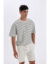 DeFacto Tricou relaxed fit cu dungi - Pled.ro