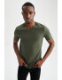 DeFacto Tricou slim fit cu decolteu in V - Pled.ro