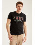 DeFacto Tricou slim fit cu imprimeu text - Pled.ro