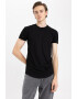 DeFacto Tricou slim fit cu terminatie rotunjita - Pled.ro