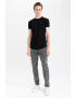 DeFacto Tricou slim fit cu terminatie rotunjita - Pled.ro