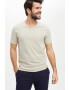 DeFacto Tricou slim fit de bumbac cu decolteu in V - Pled.ro