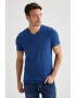 DeFacto Tricou slim fit de bumbac cu decolteu in V - Pled.ro