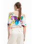 DESIGUAL Bluza crop cu decolteu pe umeri - Pled.ro