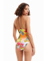 DESIGUAL Costum de baie cu imprimeu tropical si decupaje - Pled.ro