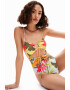 DESIGUAL Costum de baie cu imprimeu tropical si decupaje - Pled.ro