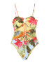 DESIGUAL Costum de baie cu imprimeu tropical si decupaje - Pled.ro