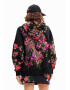 DESIGUAL Hanorac cu model floral si maneci cazute - Pled.ro