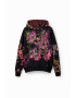 DESIGUAL Hanorac cu model floral si maneci cazute - Pled.ro