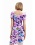 DESIGUAL Rochie bodycon cu imprimeu floral si design drapat - Pled.ro