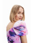 DESIGUAL Rochie bodycon cu imprimeu floral si design drapat - Pled.ro