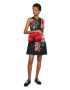 DESIGUAL Rochie mini evazata cu model floral - Pled.ro