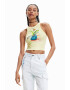 DESIGUAL Top crop de jerseu - Pled.ro