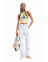 DESIGUAL Top crop de jerseu - Pled.ro