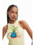 DESIGUAL Top crop de jerseu - Pled.ro