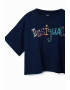 DESIGUAL Tricou crop cu imprimeu logo - Pled.ro