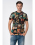 DESIGUAL Tricou cu aplicatie de denim Logan - Pled.ro