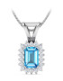 Dhamont Pandantiv de aur alb de 18K decorat cu topaz si diamante - Pled.ro