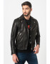 Diesel Jacheta biker de piele cu buzunare cu fermoar Garrett - Pled.ro