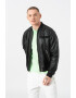 Diesel Jacheta bomber de piele cu aplicatie logo L-Pins-A - Pled.ro