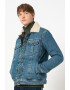 Diesel Jacheta de denim cu guler din blana shearling Uniko - Pled.ro