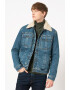 Diesel Jacheta de denim cu guler din blana shearling Uniko - Pled.ro