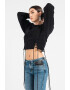 Diesel Pulover crop de lana cu slituri laterale - Pled.ro