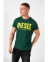 Diesel Tricou cu decolteu la baza gatului si imprimeu logo contrastant T-Diego - Pled.ro