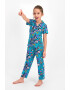 Disney Pijama cu imprimeu cu Mickey si Minnie Mouse - Pled.ro