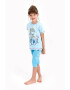 Disney Pijama cu tricou si pantaloni capri cu imprimeu cu Elsa - Pled.ro