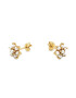 DIVA PEARLS Cercei de aur de 14K cu model floral si perle - Pled.ro