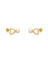 DIVA PEARLS Cercei de aur de 14K in forma de inima - Pled.ro