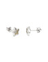 DIVA PEARLS Cercei din aur alb de 14K in forma de stea - Pled.ro