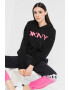 DKNY Hanorac crop cu logo supradimensionat pentru antrenament - Pled.ro