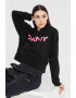 DKNY Hanorac crop cu logo supradimensionat pentru antrenament - Pled.ro