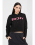 DKNY Hanorac crop cu logo supradimensionat pentru antrenament - Pled.ro