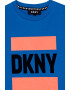 DKNY Tricou cu decolteu la baza gatului si imprimeu logo - Pled.ro