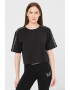 EA7 Tricou crop cu benzi logo - Pled.ro