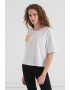 EA7 Tricou crop cu buzunar din material teddy - Pled.ro