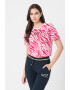 EA7 Tricou crop din amestec de modal cu imprimeu logo si animal print - Pled.ro