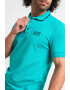 EA7 Tricou polo din material pique cu logo pe piept - Pled.ro