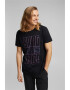 EDC by Esprit Tricou din bumbac organic cu imprimeu text - Pled.ro