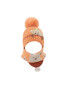 EFAYN.RO Caciula pentru copii set doua piese model pom pom cu ursulet curios fular asortat tip guler tematica I’m a friendly little bear 12 luni – 2 ani EFAYN - Pled.ro