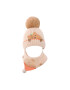 EFAYN.RO Caciula pentru copii set doua piese model pom pom cu ursulet curios fular asortat tip guler tematica I’m a friendly little bear 12 luni – 2 ani EFAYN - Pled.ro