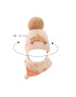 EFAYN.RO Caciula pentru copii set doua piese model pom pom cu ursulet curios fular asortat tip guler tematica I’m a friendly little bear 12 luni – 2 ani EFAYN - Pled.ro