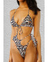 EFAYN.RO Costum de baie dama 2 piese animal print leopard slip tanga sutien reglabil EFAYN RO - Pled.ro