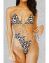 EFAYN.RO Costum de baie dama 2 piese animal print leopard slip tanga sutien reglabil EFAYN RO - Pled.ro